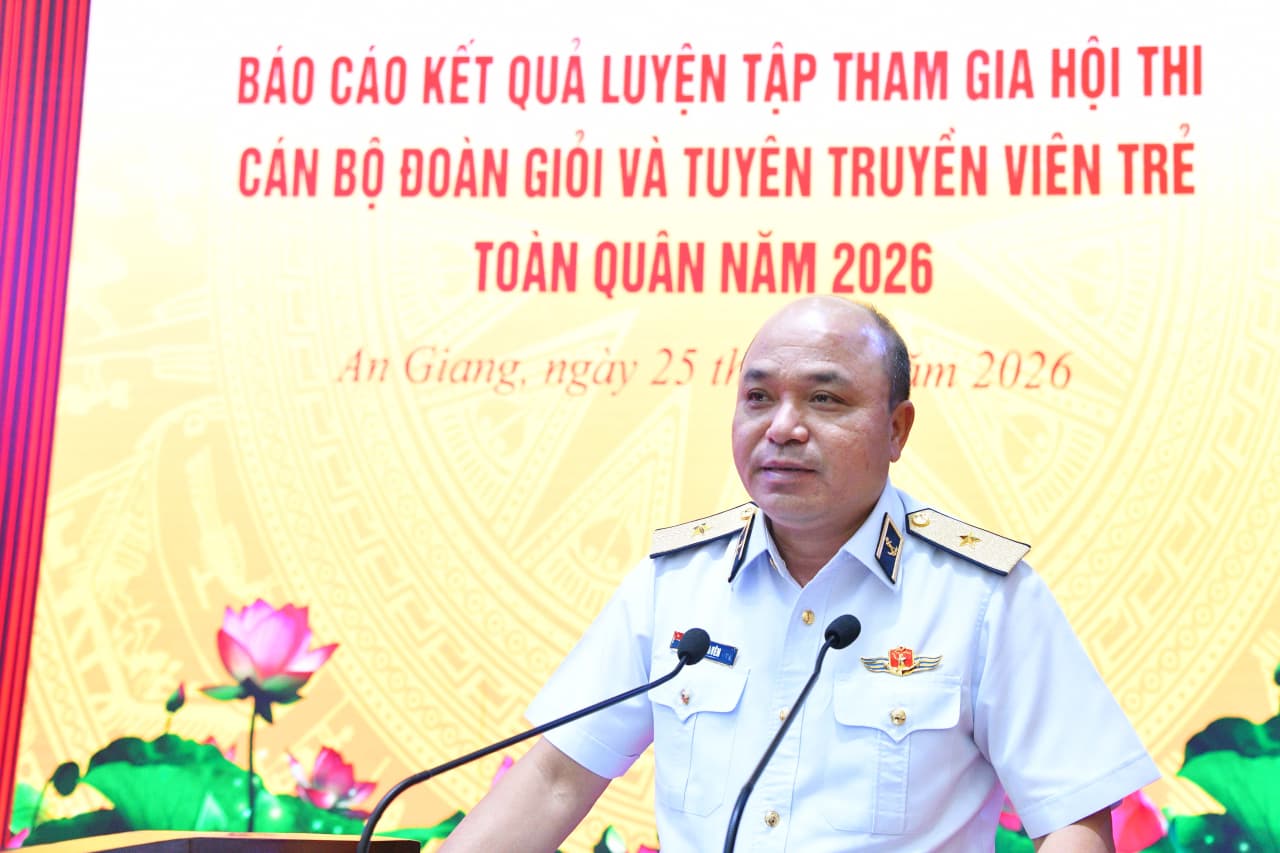 Đội thi Quân chủng Hải quân sẵn sàng tham gia Hội thi Cán bộ đoàn giỏi và Tuyên truyền viên trẻ toàn quân