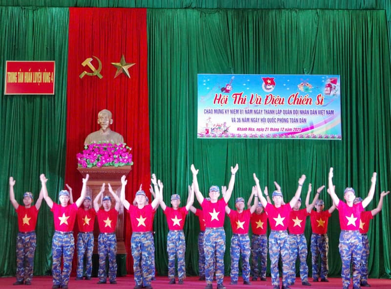 TRUNG TÂM HUẤN LUYỆN VÙNG 4 TỔ CHỨC HỘI THI “VŨ ĐIỆU CHIẾN SĨ”