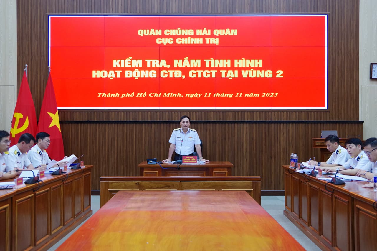 Cục Chính trị kiểm tra, nắm tình hình công tác đảng, công tác chính trị tại Vùng 2