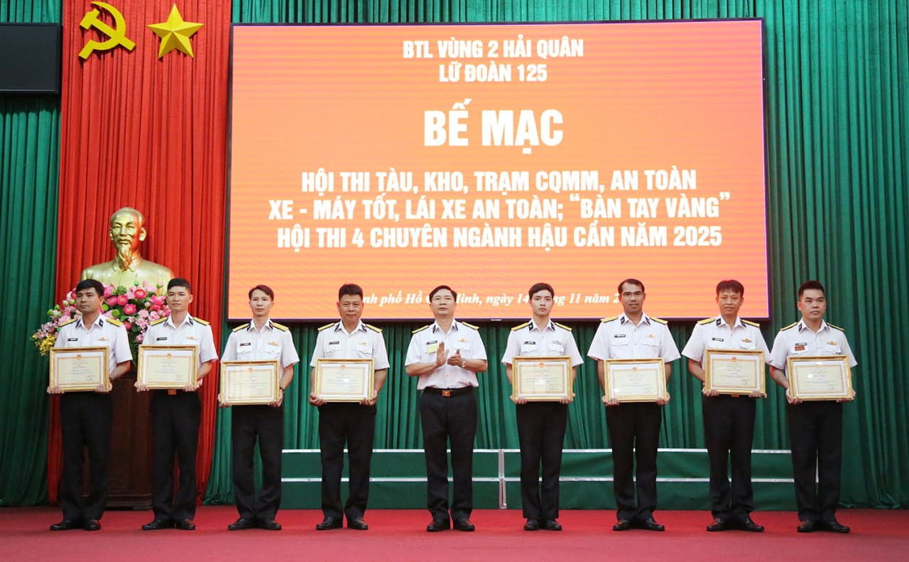 Lữ đoàn 125: Trên 70% thí sinh đạt khá, giỏi tại Hội thi tàu, kho, trạm mẫu mực