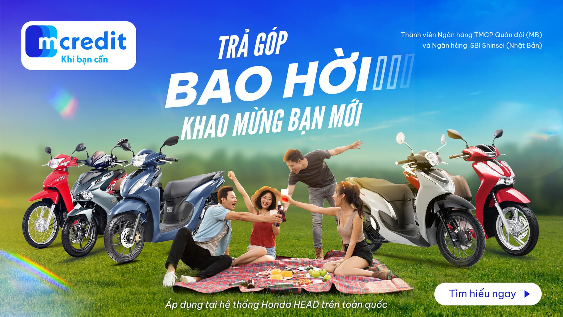 Mcredit ưu đãi trả góp từ 747.000 đồng/tháng cho khách hàng mua xe Honda Việt Nam