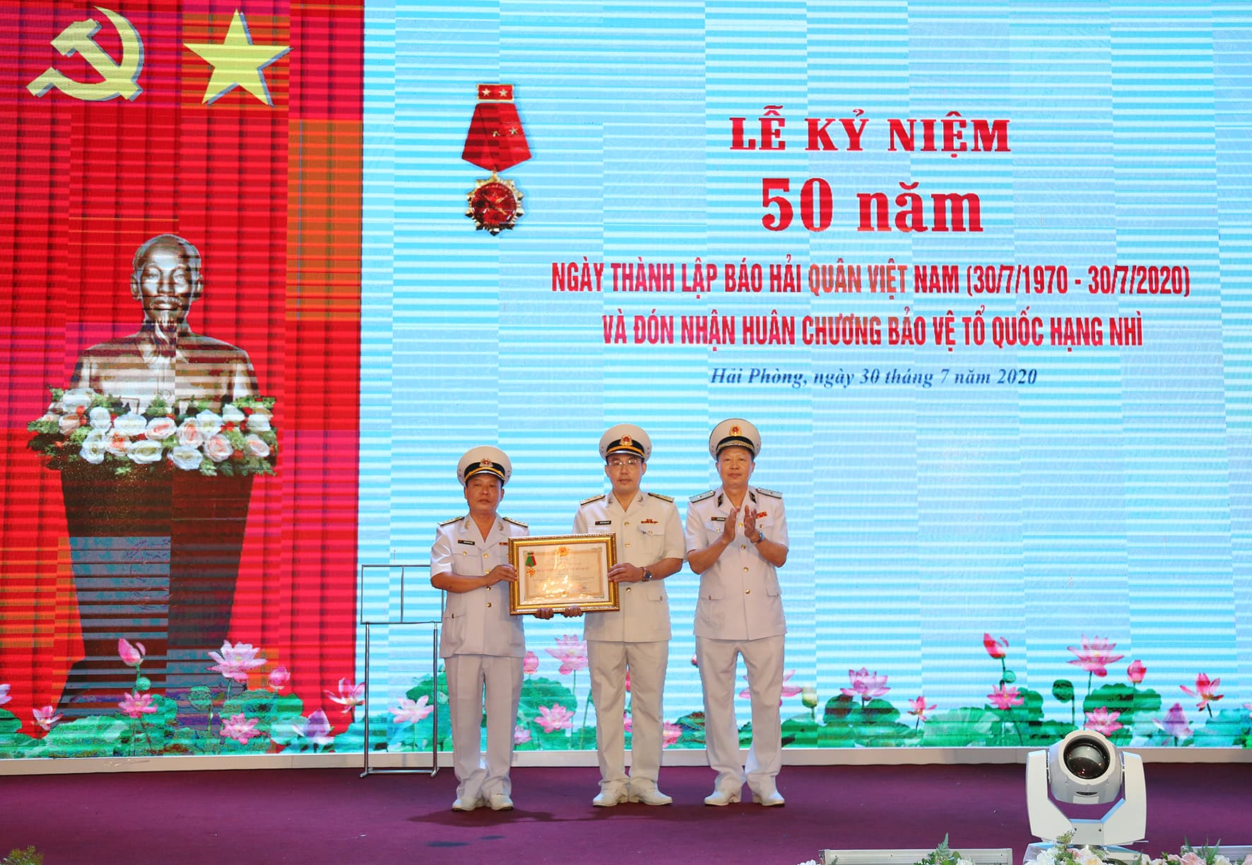 Kỷ niệm 50 năm Ngày thành lập Báo Hải quân Việt Nam và đón nhận Huân chương Bảo vệ Tổ quốc hạng Nhì
