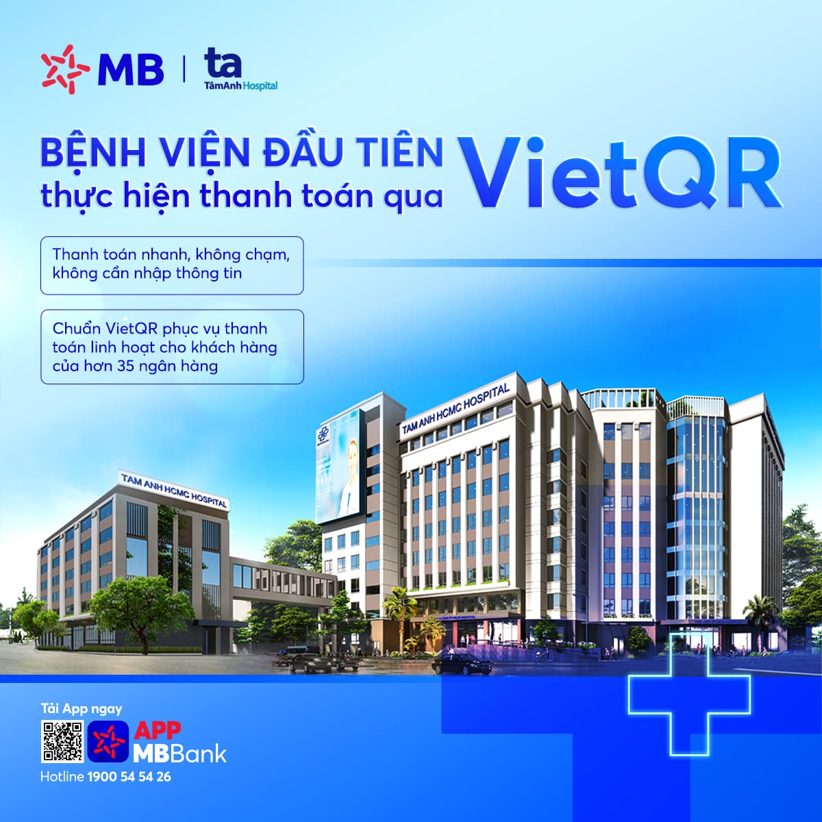 [MB x TÂM ANH] Bệnh viện đầu tiên thanh toán không chạm VietQR