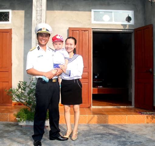Ngôi nhà hạnh phúc của trung úy CN Lê Văn Bình