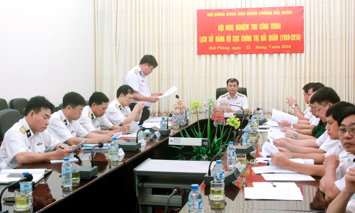 Nghiệm thu công trình Lịch sử Đảng bộ Cục Chính trị Hải quân