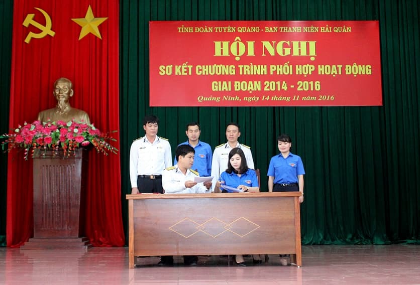 Tỉnh đoàn Tuyên Quang và Ban Thanh niên Hải quân: Sơ kết chương trình phối hợp hoạt động giai đoạn 2014-2016