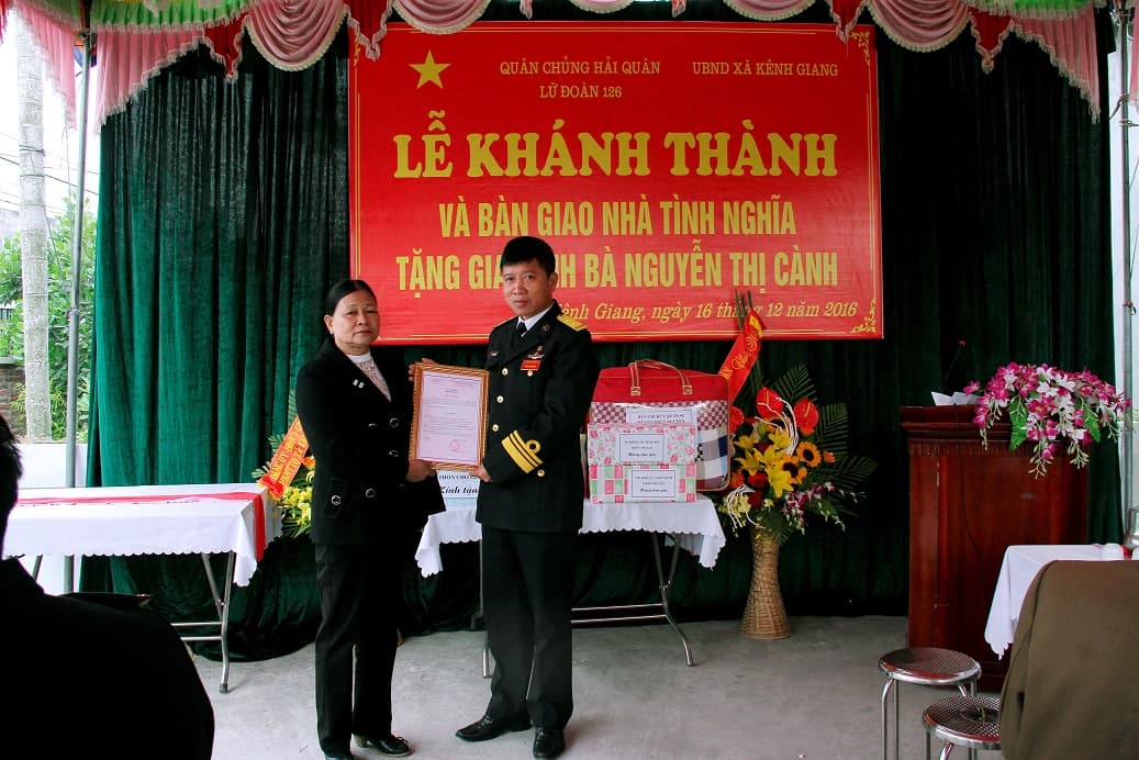 Lữ đoàn Đặc công Hải quân 126: Khánh thành, bàn giao nhà tình nghĩa tặng gia đình chính sách