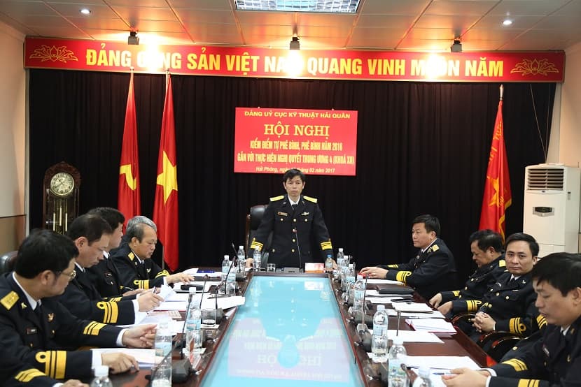 Đảng ủy Cục Kỹ thuật Hải quân: Kiểm điểm tự phê bình, phê bình gắn với thực hiện Nghị quyết Trung ương 4 (khoá XII)