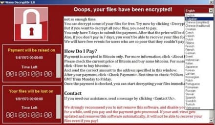 Cảnh báo mã độc tống tiền WannaCry và Adylkuzz