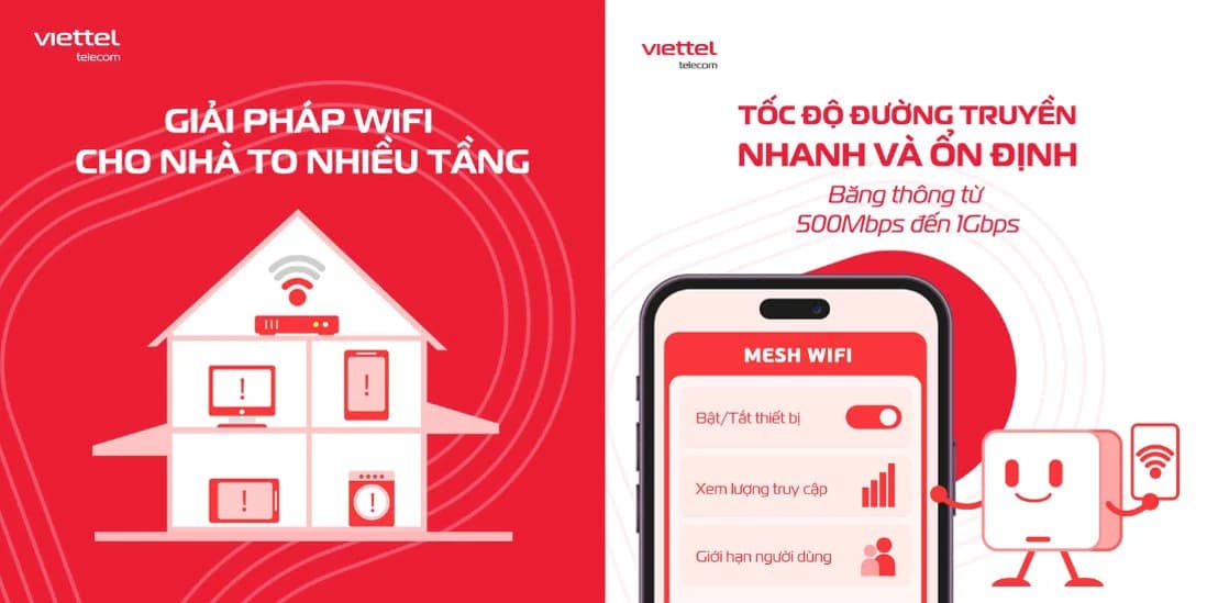Mesh WiFi là gì? Giải pháp Internet phủ sóng tốc độ cao từ Viettel
