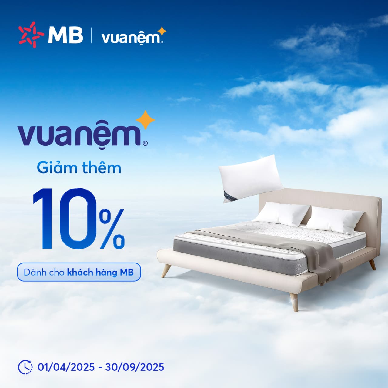 [MB x VUA NỆM] Giảm thêm 10% dành cho khách hàng MB