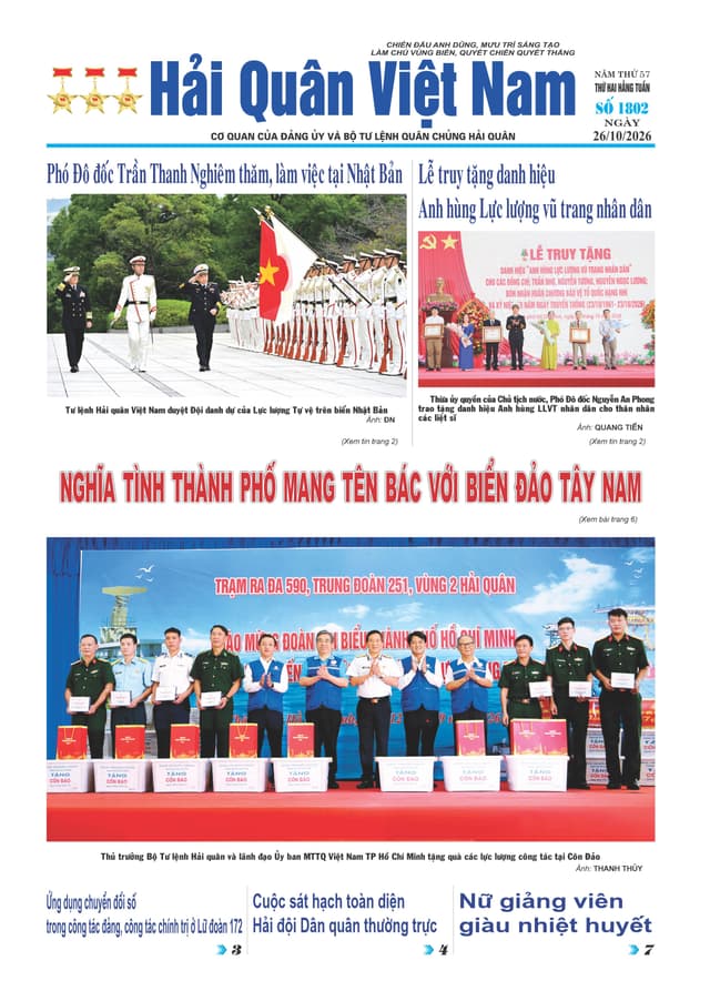 Báo in Hải quân số 1802