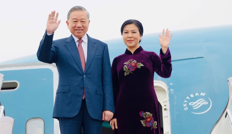 Tổng Bí thư, Chủ tịch nước Tô Lâm và phu nhân bắt đầu thăm cấp Nhà nước đến Trung Quốc