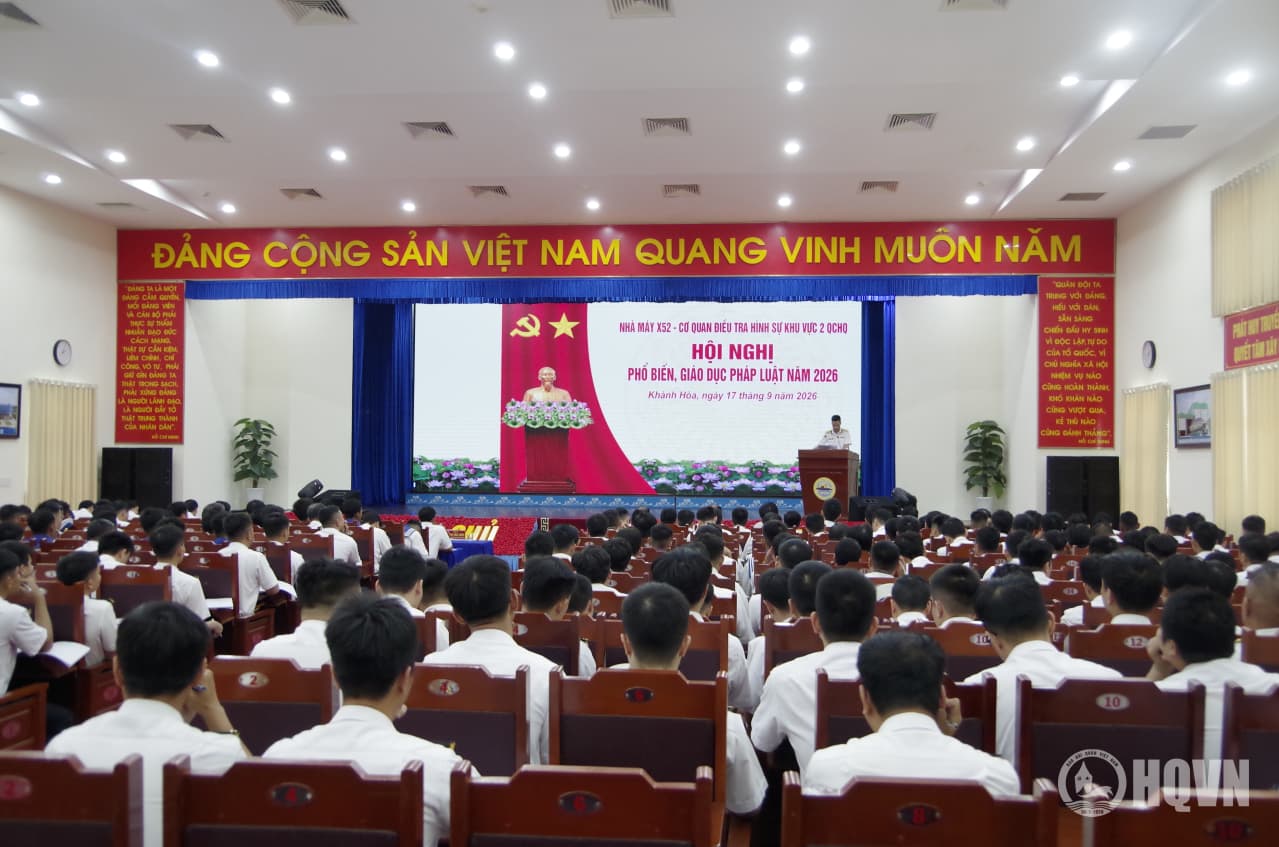 Nhà máy X52: Phối hợp phổ biến, giáo dục pháp luật năm 2026