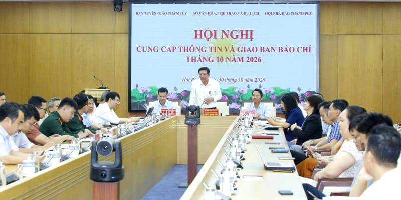 Thành phố Hải Phòng cung cấp thông tin và giao ban báo chí tháng 10