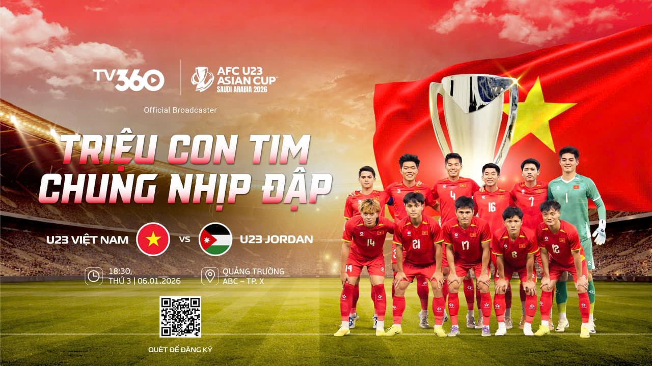 Cổ vũ U23 Việt Nam - U23 Jordan tại 60 điểm trên toàn quốc