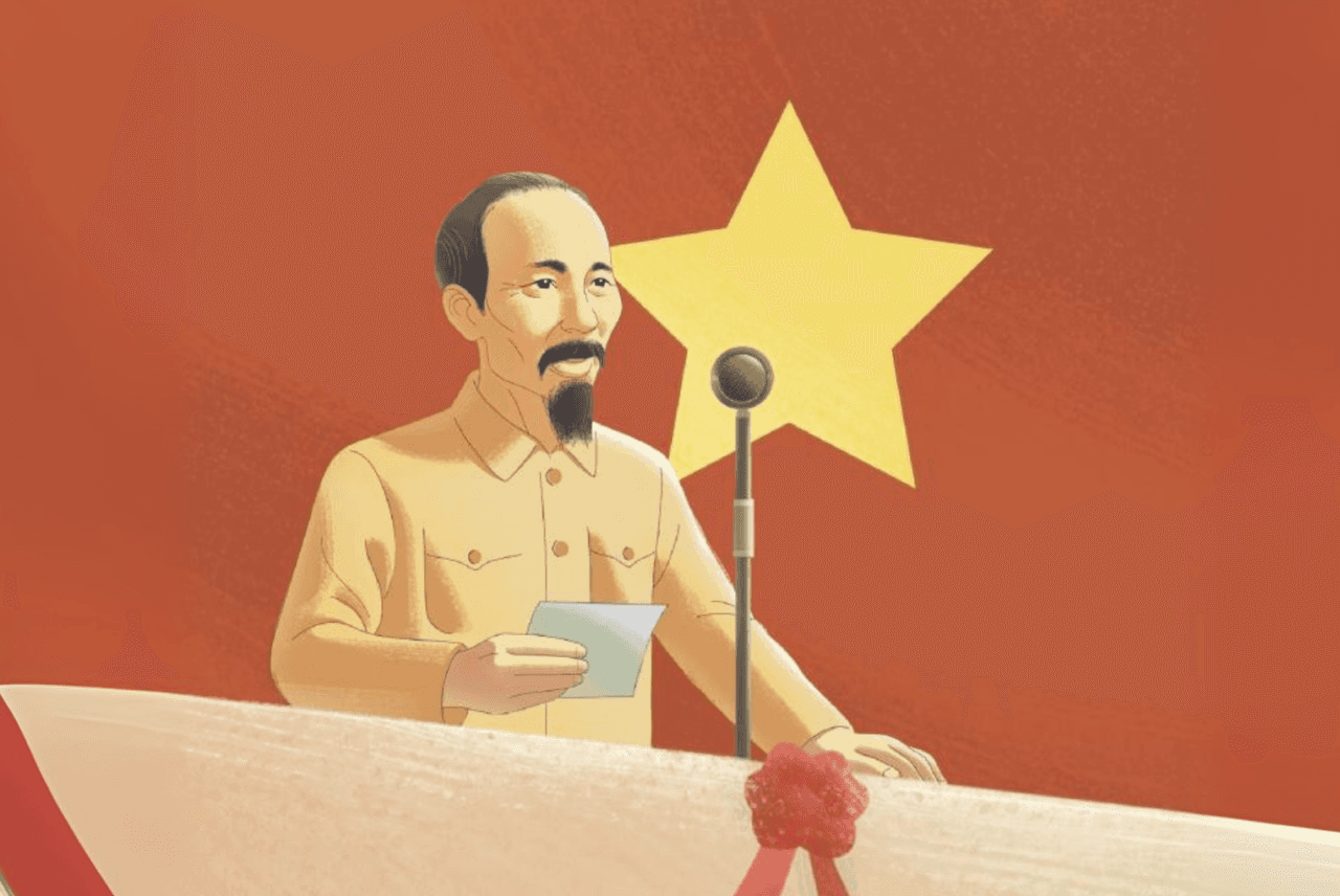 Chủ tịch Hồ Chí Minh đọc bản Tuyên ngôn Độc lập, khai sinh ra nước Việt Nam Dân chủ Cộng hòa