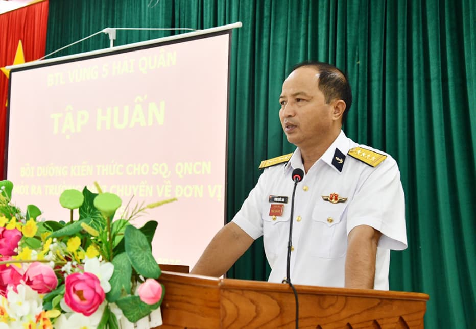 Vùng 5 Hải quân tập huấn sĩ quan, quân nhân chuyên nghiệp mới ra trường năm 2025