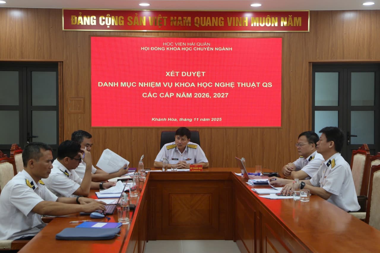 Học viện Hải quân xét duyệt danh mục nhiệm vụ khoa học nghệ thuật quân sự