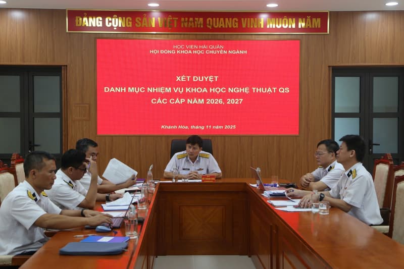 Học viện Hải quân xét duyệt danh mục nhiệm vụ khoa học nghệ thuật quân sự