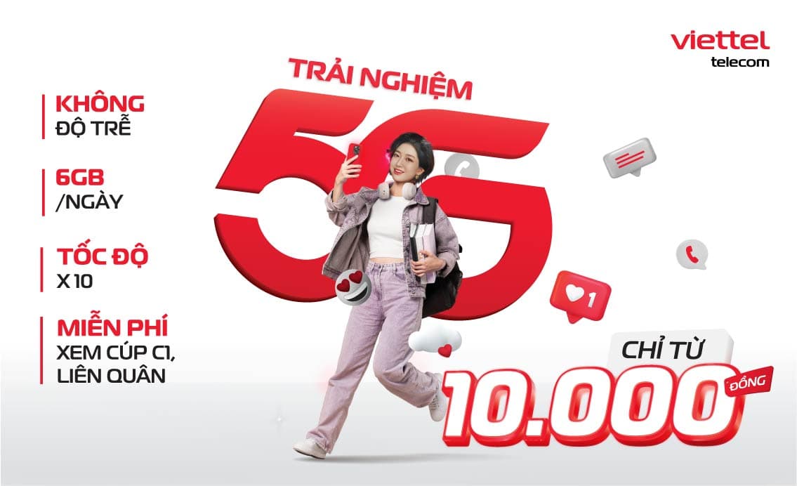 Cách đăng ký gói 5GB 1 ngày của Viettel nhận ưu đãi hấp dẫn