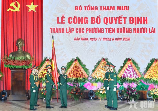 Đại tướng Phan Văn Giang dự, chỉ đạo Lễ công bố Quyết định thành lập Cục Phương tiện không người lái