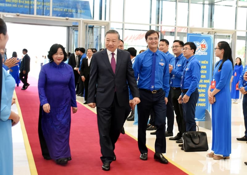 Tổng Bí thư, Chủ tịch nước Tô Lâm dự phiên trọng thể Đại hội đại biểu toàn quốc Đoàn TNCS Hồ Chí Minh lần thứ XIII