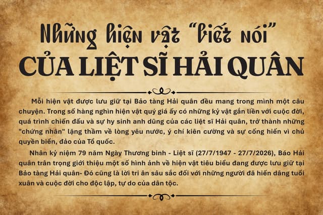 Những hiện vật “biết nói” của liệt sĩ Hải quân