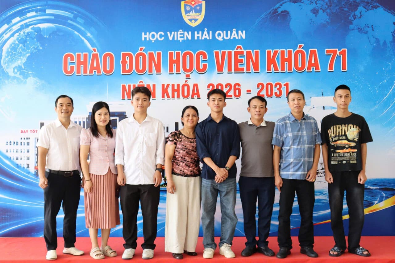 Học viện Hải quân tiếp nhận học viên trúng tuyển