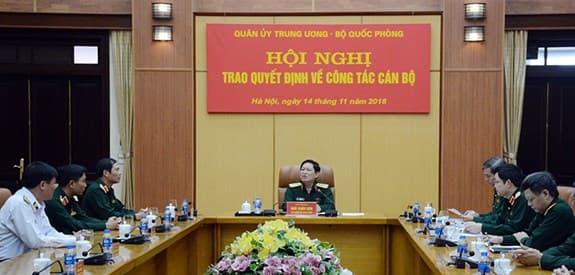 Quân ủy Trung ương - Bộ Quốc phòng tổ chức Hội nghị trao quyết định về công tác cán bộ