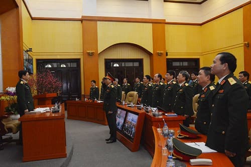 Thượng tướng Phan Văn Giang chủ trì giao ban đầu xuân và chúc Tết cán bộ, chiến sĩ toàn quân