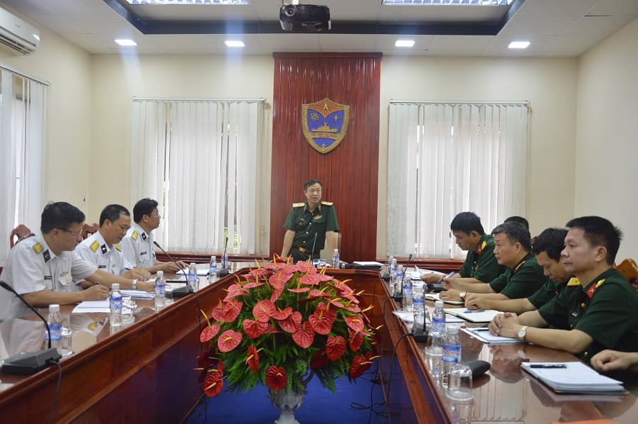 Đoàn công tác của Cục Khoa học quân sự, Bộ Quốc phòng làm việc với Học viện Hải quân