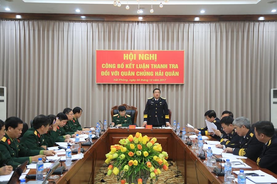 Hội nghị công bố kết luận thanh tra đối với Quân chủng Hải quân