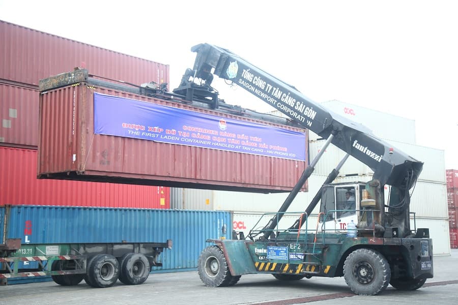 Tổng công ty Tân cảng Sài Gòn: Đón container hàng đầu tiên tại ICD Tân cảng Hải Phòng