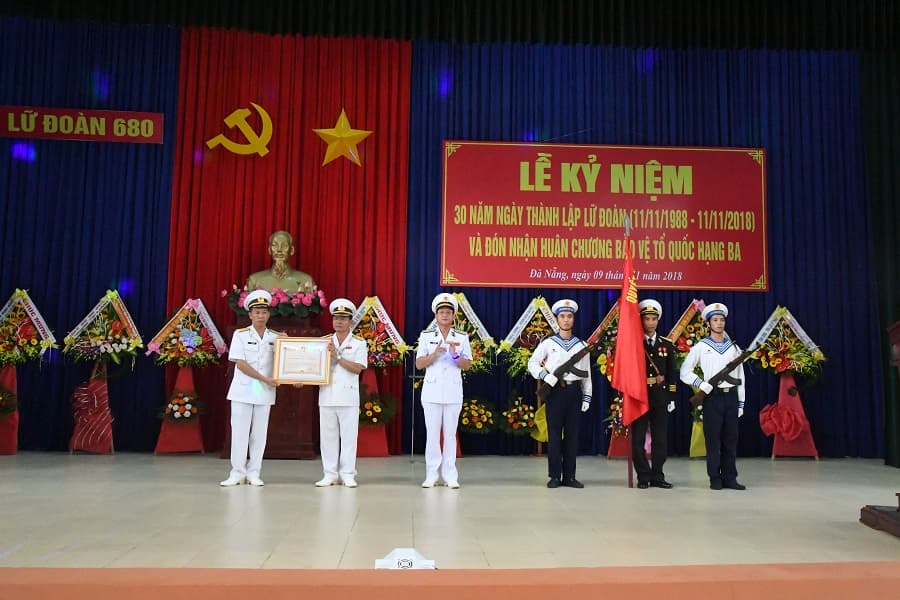Lữ đoàn 680, Vùng 3 Hải quân: Đón nhận Huân chương Bảo vệ Tổ quốc hạng Ba