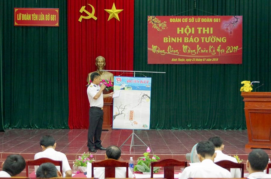 Đoàn cơ sở Lữ đoàn 681: Sôi nổi hội thi bình báo tường