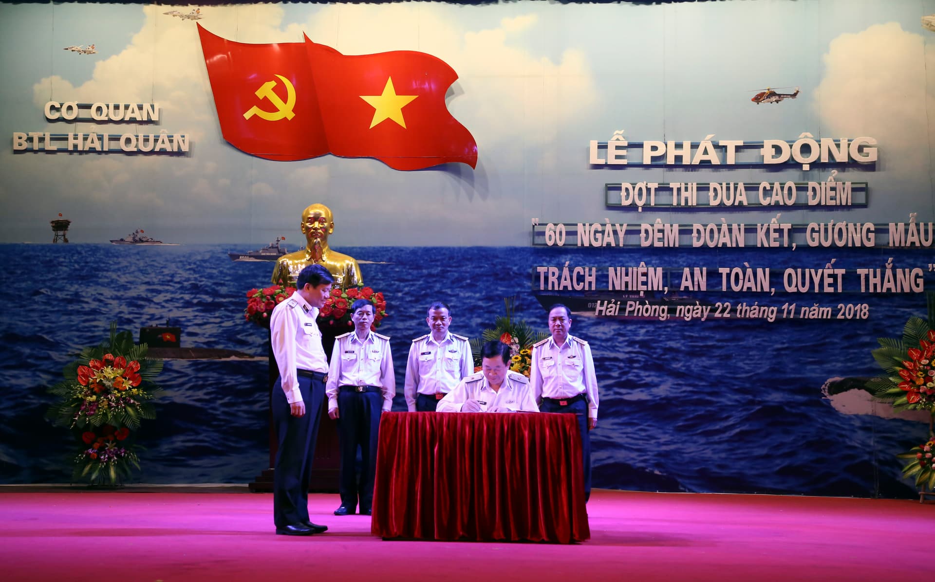 Cơ quan Bộ Tư lệnh Hải quân: Phát động thi đua cao điểm “60 ngày đêm đoàn kết, gương mẫu, trách nhiệm, an toàn, quyết thắng"