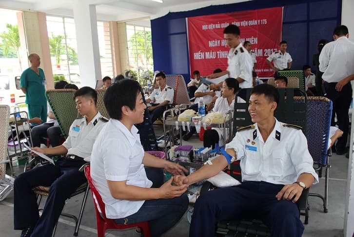 Học viện Hải quân:Tổ chức Hiến máu tình nguyện