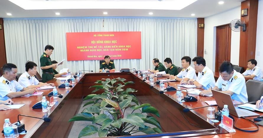 Hội đồng Khoa học Cục Nhà trường nghiệm thu đề tài, sáng kiến khoa học của Học viện Hải quân