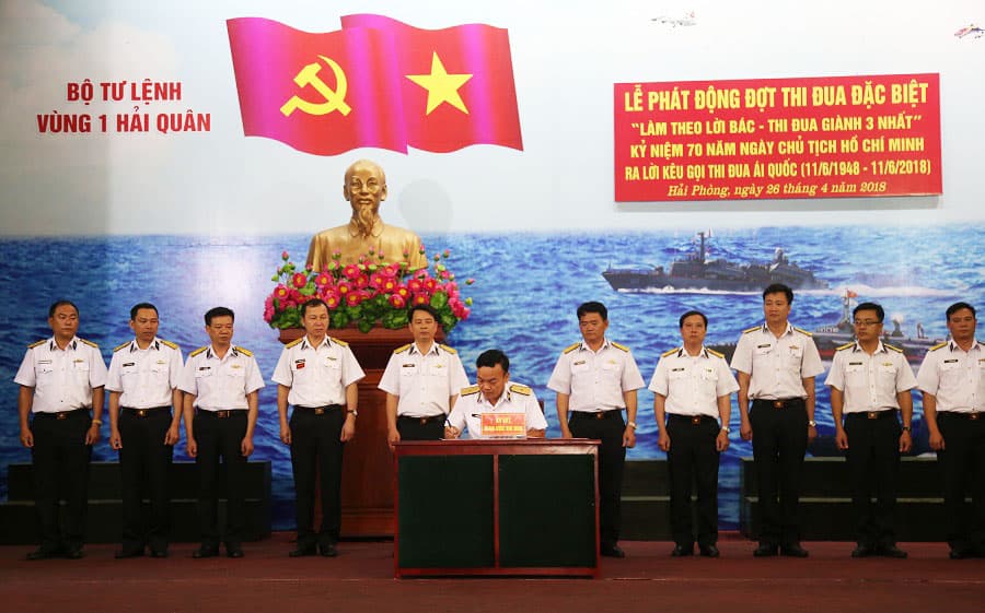 Vùng 1 Hải quân: Phát động đợt thi đua đặc biệt “Làm theo lời Bác-Thi đua giành 3 nhất”