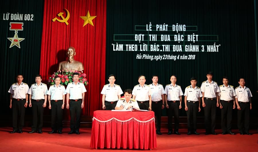 Lữ đoàn Thông tin 602: Phát động đợt thi đua đặc biệt “Làm theo lời Bác-Thi đua giành 3 nhất”