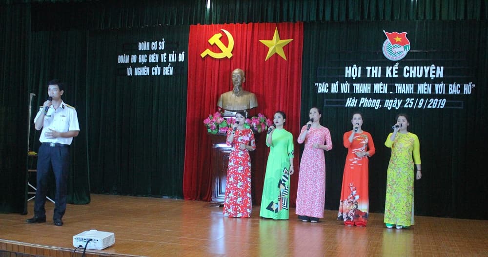 Đoàn Đo đạc biển biên vẽ hải đồ và nghiên cứu biển: Hội thi kể chuyện Bác “Hồ với Thanh niên-Thanh niên với Bác Hồ”