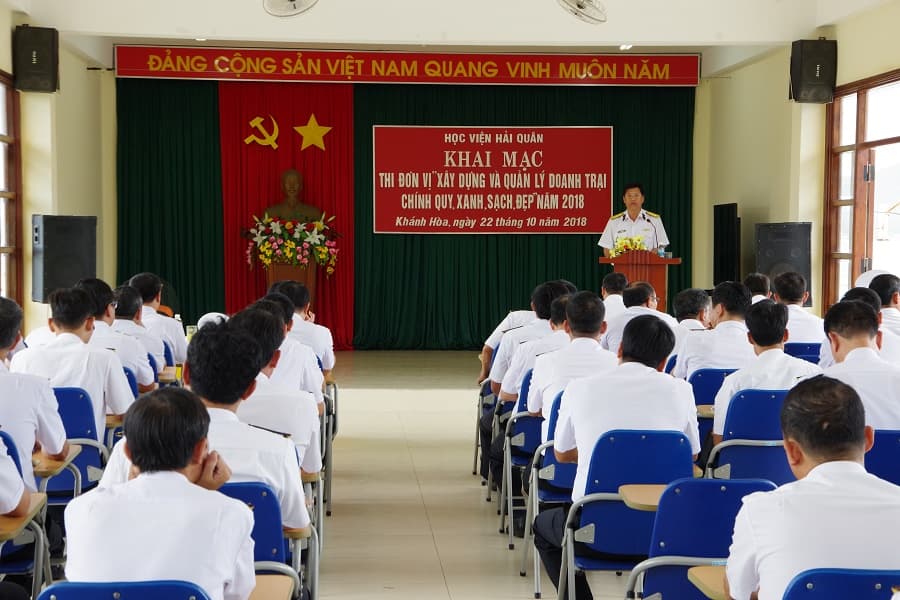 Học viện Hải quân: Hội thi đơn vị “Xây dựng và quản lý doanh trại chính quy, xanh, sạch, đẹp”