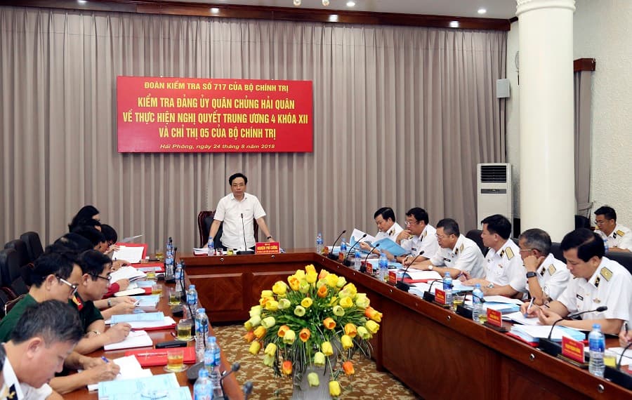 Đảng ủy Quân chủng Hải quân lãnh đạo thực hiện tốt Nghị quyết Trung ương 4, Khóa XII và Chỉ thị 05 của Bộ Chính trị