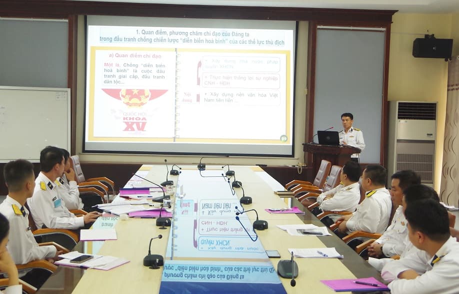 Đoàn đo đạc biên vẽ hải đồ và nghiên cứu biển: Hội thi cán bộ giảng dạy chính trị năm 2023