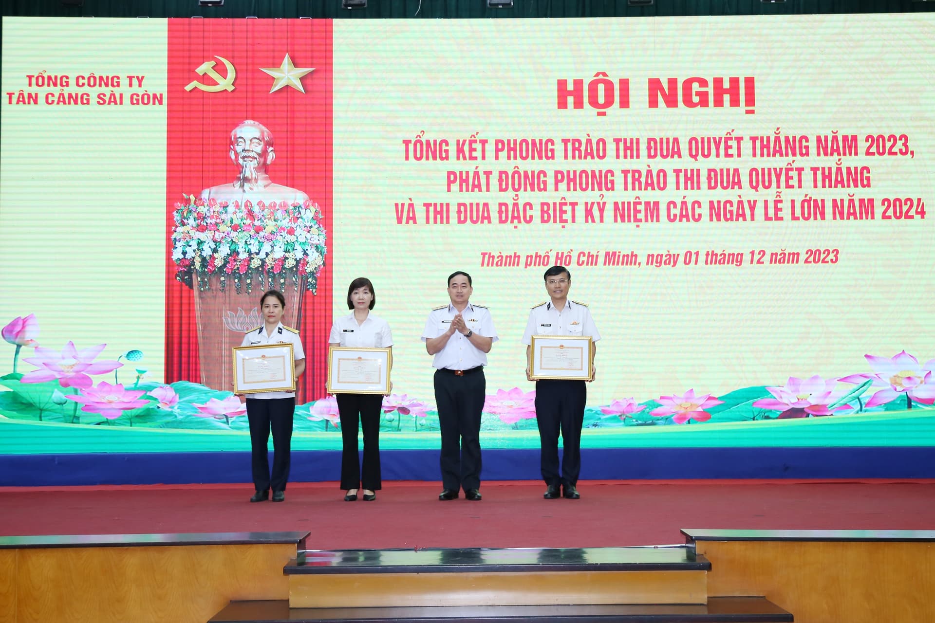 Phó Đô đốc Trần Thanh Nghiêm dự, chỉ đạo Hội nghị Quân chính Quân cảng Sài Gòn