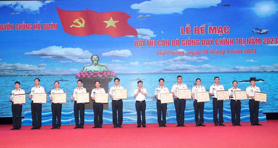 Quân chủng Hải quân: Bế mạc Hội thi cán bộ giảng dạy chính trị năm 2023
