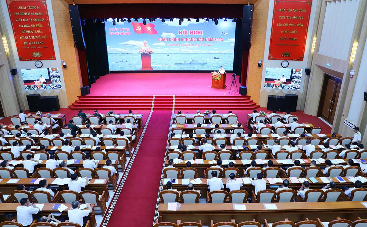 Đảng ủy, Bộ Tư lệnh Hải quân: Hội nghị Quân chính 6 tháng đầu năm 2023