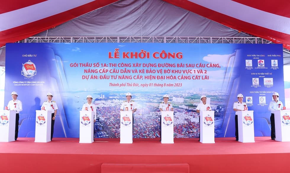 Tổng công ty Tân cảng Sài Gòn: Khởi công dự án nâng cấp, hiện đại hóa cảng Tân cảng Cát Lái