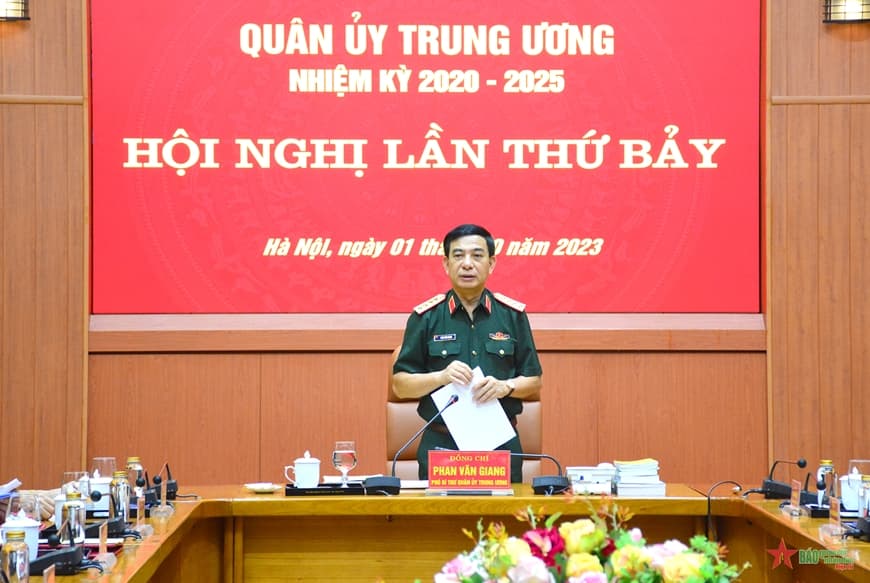 Đại tướng Phan Văn Giang chủ trì Hội nghị Quân ủy Trung ương lần thứ bảy